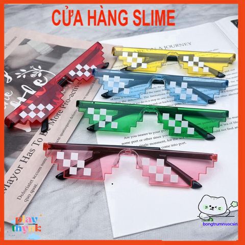 Kính Mắt Thuglife 6 Chấm MINECRAFT - Kính Thời Trang Nhiều Màu Sắc Cho Nam Nữ, Phong Cách Cute 8Bit, Hot Trend 2021