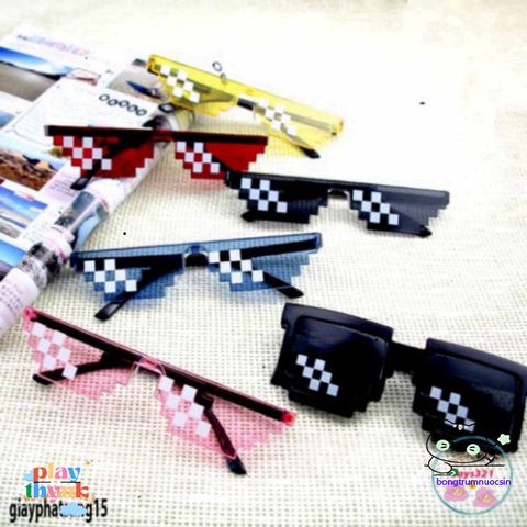 Kính Mắt Thời Trang Thug Life 6 Chấm MINECRAFT - Phụ Kiện Năng Động Độc Đáo Cho Nam Nữ, Chất Liệu ABS Bền Bỉ