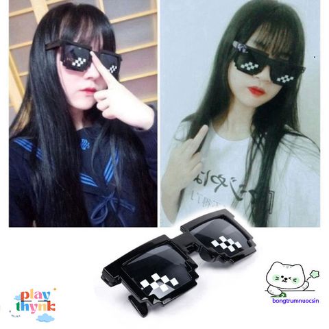 Kính Mát Oversized Thug Life - Phong Cách Trẻ Trung, Chống Tia UV, Phụ Kiện Gamer Siêu Ngầu, Kiểu Dáng Độc Đáo, Đen