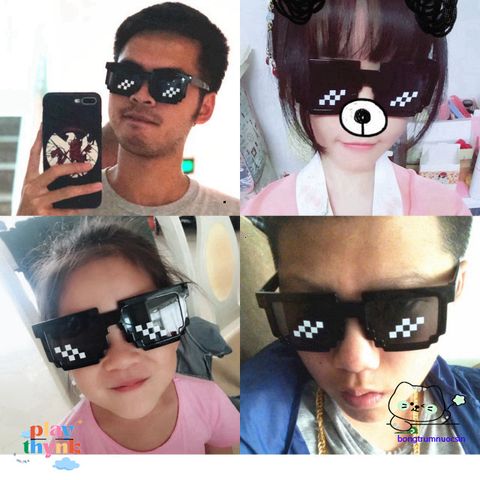 Kính Mát Oversized Thug Life - Phong Cách Trẻ Trung, Chống Tia UV, Phụ Kiện Gamer Siêu Ngầu, Kiểu Dáng Độc Đáo, Đen