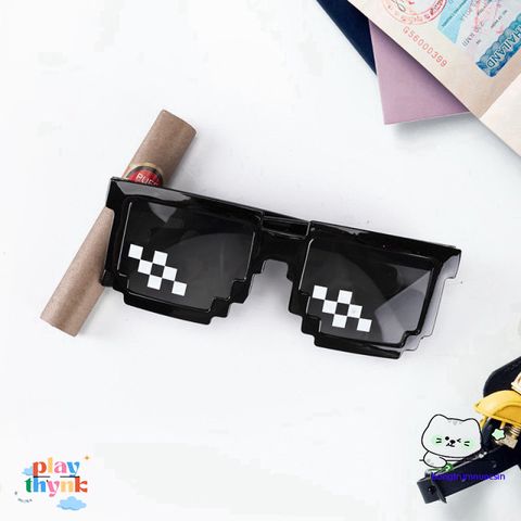 Kính Mát Oversized Thug Life - Phong Cách Trẻ Trung, Chống Tia UV, Phụ Kiện Gamer Siêu Ngầu, Kiểu Dáng Độc Đáo, Đen