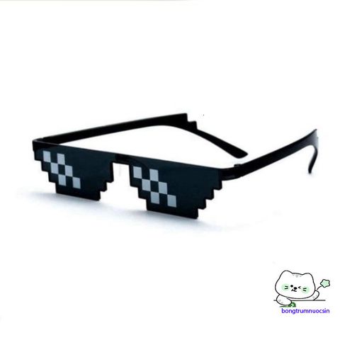 Kính Mắt Thug Life 8bit - Phong Cách MINECRAFT Độc Đáo, Chống Bụi, Kiểu Dáng Dễ Thương cho Nam Nữ
