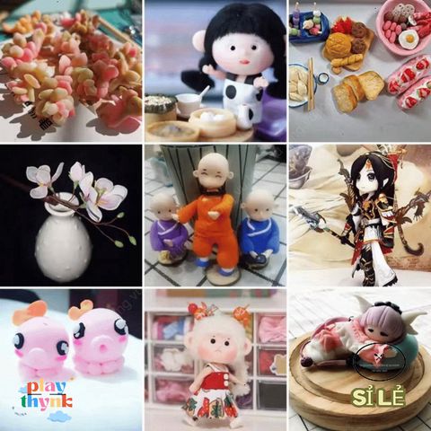Đất Sét Resin 100G - Vật Liệu Tự Khô Tạo Hình Chibi và Hoa Nghệ Thuật - Dễ Dàng Sử Dụng, Bền Đẹp, Phù Hợp Với Người Yêu Thích Thủ Công