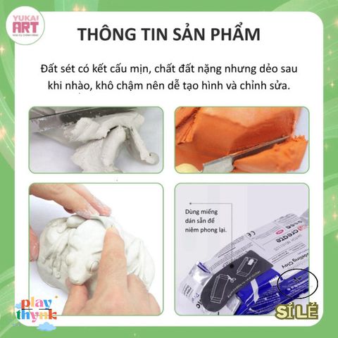 Đất Sét Tự Khô Mont Marte - Đất Nặn Mềm Dễ Dùng Cho Nghệ Sĩ Cơ Bản và Chuyên Nghiệp - Lựa Chọn Tốt Cho Sáng Tạo Thủ Công