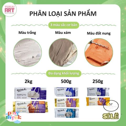 Đất Sét Tự Khô Mont Marte - Đất Nặn Mềm Dễ Dùng Cho Nghệ Sĩ Cơ Bản và Chuyên Nghiệp - Lựa Chọn Tốt Cho Sáng Tạo Thủ Công