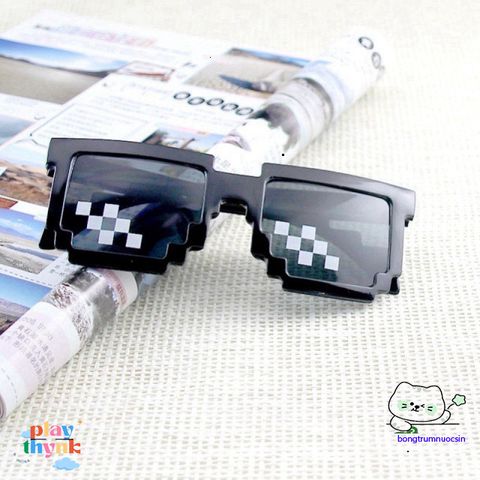 Kính Thug Life Minecraft Vuông 6 Chấm - Kính Mát Thời Trang Độc Đáo, Chống Xước, Phong Cách Năng Động