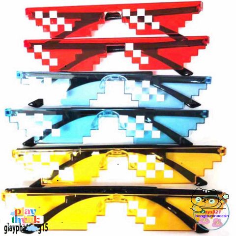 Kính Mắt Thời Trang Thuglife 6 Chấm MINECRAFT - Độc Đáo và Nhiều Màu Sắc Hấp Dẫn Dành Cho Người Hâm Mộ Game