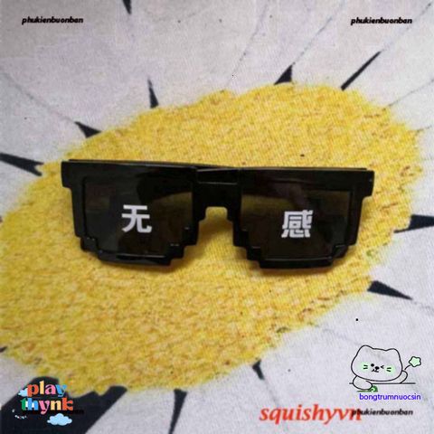 Kính Mắt Thug Life Chấm 6 MINECRAFT Đen Trắng - Kính Thời Trang Nam Nữ, Miễn Phí Vận Chuyển, Phong Cách Thanh Niên