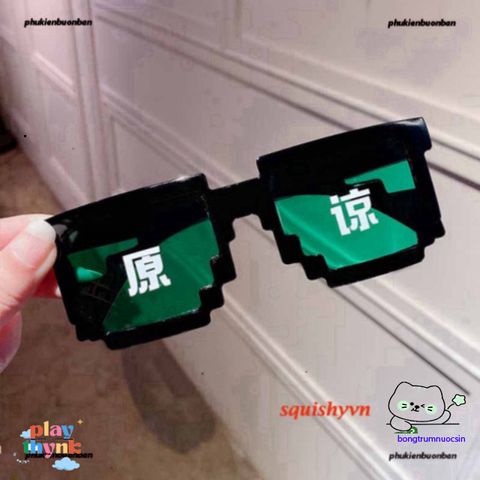 Kính Mắt Thug Life Chấm 6 MINECRAFT Đen Trắng - Kính Thời Trang Nam Nữ, Miễn Phí Vận Chuyển, Phong Cách Thanh Niên