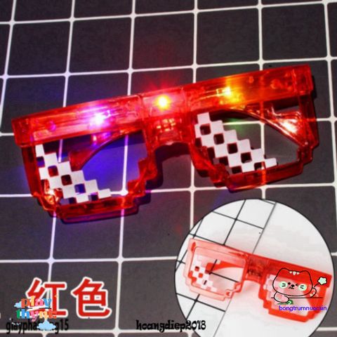 Kính Thuglife 6 Chấm MINECRAFT LED Phát Sáng Vạn Màu - Kính Mắt Độc Đáo, Ngầu, Thời Trang Cho Nam Nữ, Hot Trend 2021