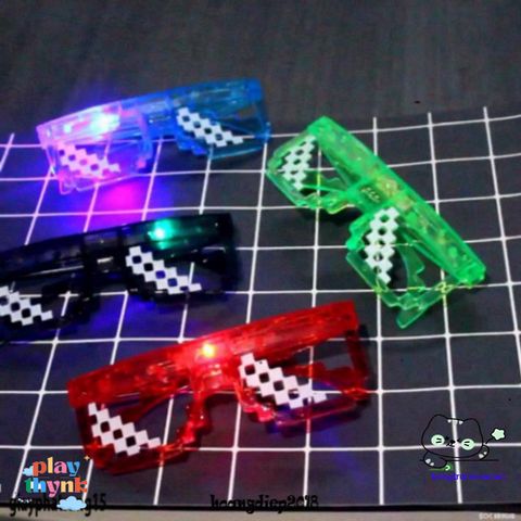 Kính Thuglife 6 Chấm MINECRAFT LED Phát Sáng Vạn Màu - Kính Mắt Độc Đáo, Ngầu, Thời Trang Cho Nam Nữ, Hot Trend 2021