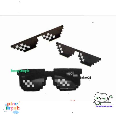 Kính Mắt Thug Life Minecraft Siêu Ngầu - Kính Thời Trang Unisex Bảo Vệ UV Đẳng Cấp Cho Nam Nữ