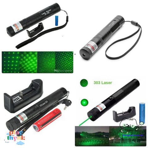 Đèn Pin Laser HD303 - Tia Laser Mạnh 5.000mw Xanh Lá, An toàn với Khóa, Hiệu ứng Kính Vạn Hoa, Dụng Cụ Hướng Dẫn Du Lịch
