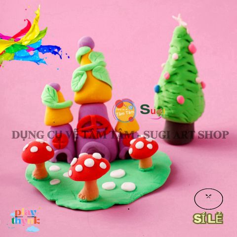 Đất Sét Tự Khô Sugi Art Shop - Bộ 12/24/36 Màu Siêu Nhẹ Dễ Dùng Cho Nghệ Thuật, Đồ Chơi và Thủ Công