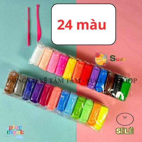 Đất Sét Tự Khô Sugi Art Shop - Bộ 12/24/36 Màu Siêu Nhẹ Dễ Dùng Cho Nghệ Thuật, Đồ Chơi và Thủ Công