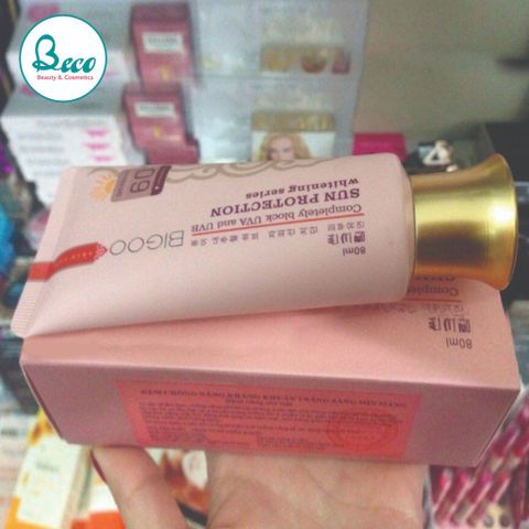 Kem nền chống nắng kháng khuẩn BIGOO Sun Protection SPF60 Hàn Quốc 80ml - Giải pháp hoàn hảo bảo vệ da, chống nắng hiệu quả, giảm mụn