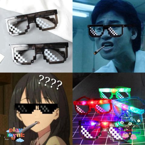 Kính Mắt Thuglife 6 Chấm LED MINECRAFT - Phong Cách Thời Trang Nổi Bật Nhiều Màu Sắc Cho Nam Nữ