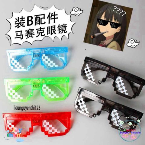 Kính Mắt Thuglife 6 Chấm LED MINECRAFT - Phong Cách Thời Trang Nổi Bật Nhiều Màu Sắc Cho Nam Nữ