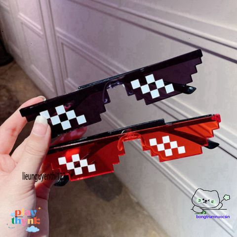 Kính Mát Thug Life 6 Chấm - Phong Cách Minecraft Siêu Ngầu, Thời Trang Hot Trend Cho Nam Nữ, Phụ Kiện Thời Trang Chụp Ảnh Nhóm