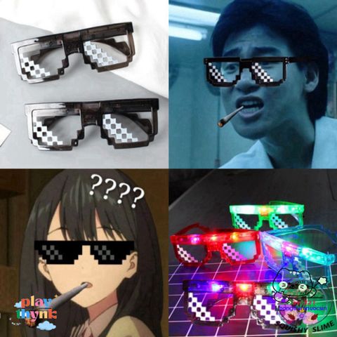 Kính Thuglife 6 Chấm MINECRAFT LED - Kính Mắt Phát Sáng Độc Đáo với Nhiều Màu Sắc Thời Trang Dành Cho Nam Nữ