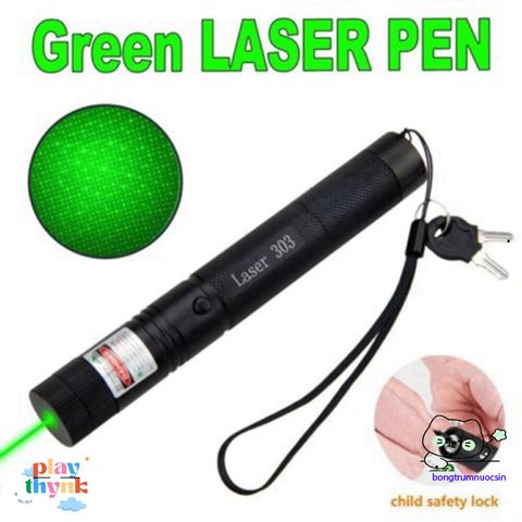 Bút Laze Tia Xanh 303 - Đèn Laser Siêu sáng, Chiếu Xa 3km, Có thể Sạc USB, Phụ Kiện Hữu Ích Cho Văn Phòng