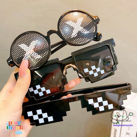 Kính Thuglife 6 Chấm MINECRAFT - Thời Trang Độc Đáo, Nhiều Màu Sắc, Phong Cách Cool Ngầu Cho Nam Nữ