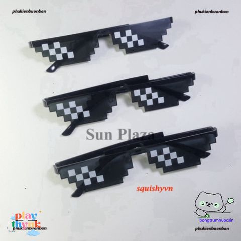 Kính Thug Life 8-Bit Chống Tia UV - Phong Cách Gaming Ấn Tượng, Kính Mát Thời Trang Cho Game Thủ