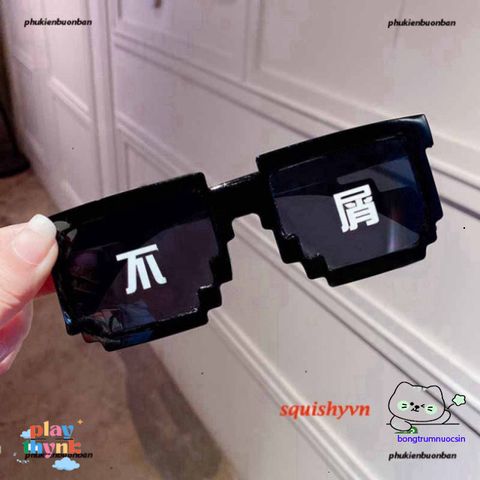 Kính Thug Life 8-Bit Chống Tia UV - Phong Cách Gaming Ấn Tượng, Kính Mát Thời Trang Cho Game Thủ
