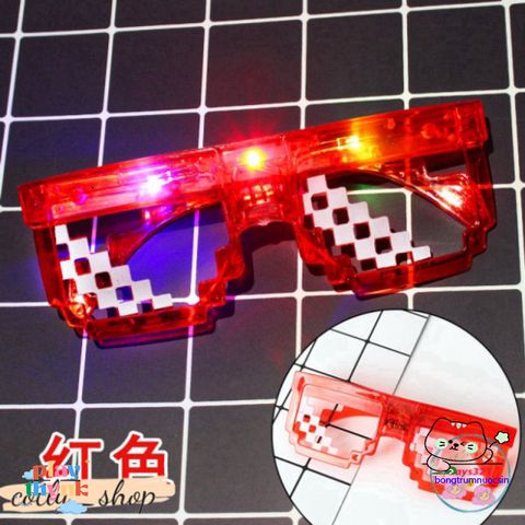 Kính Thuglife 6 Chấm MINECRAFT - Kính Mát LED Nhiều Màu Sắc Thời Trang, Phong Cách Độc Đáo và Sáng Tạo