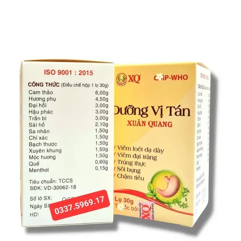 Dưỡng Vị Tán Lọ 30g Bột - Hỗ Trợ Giảm Viêm Loét Dạ Dày và Cải Thiện Tiêu Hóa, Giải Pháp Từ Thiên Nhiên Chất Lượng Cao