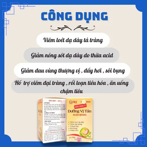 Dưỡng Vị Tán Lọ 30g Bột - Hỗ Trợ Giảm Viêm Loét Dạ Dày và Cải Thiện Tiêu Hóa, Giải Pháp Từ Thiên Nhiên Chất Lượng Cao