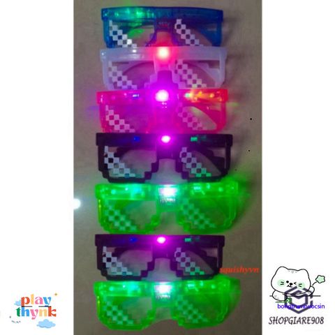 Kính Râm LED Thời Trang - Kính Dự Tiệc Phát Sáng Màu Sắc Sống Ảo, Phụ Kiện Tiệc Tùng, Dạo Phố, Quà Tặng Vui Nhộn