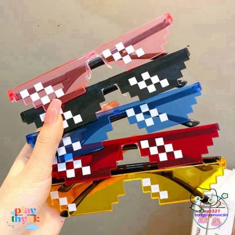 Kính Thuglife 6 Chấm MINECRAFT - Kính Mắt Thời Trang Phong Cách Thug Life Ngầu và Rực Rỡ Cho Nam Nữ