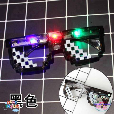 Kính Mắt Thuglife 6 Chấm MINECRAFT LED - Kính Thời Trang Phát Sáng Nhiều Màu, Phong Cách Độc Đáo Dành Cho Tín Đồ Game