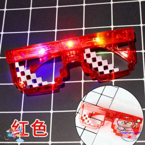 Kính Mắt Thuglife 6 Chấm MINECRAFT LED - Kính Thời Trang Phát Sáng Nhiều Màu, Phong Cách Độc Đáo Dành Cho Tín Đồ Game