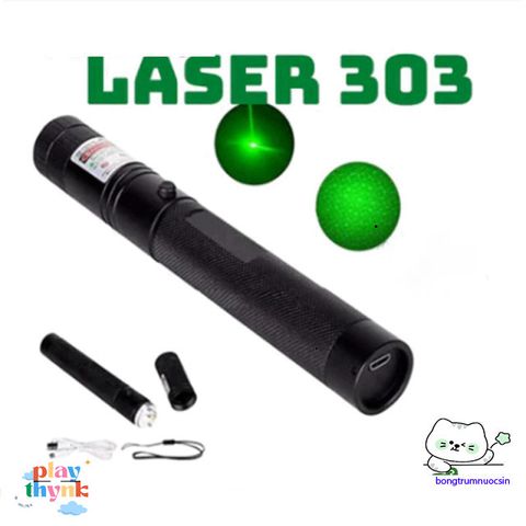 Bút Laser 303 Tia Xanh Cực Sáng - Đèn Laser Chiếu Xa 3km, Giao Hàng Miễn Phí, An Toàn Sử Dụng Cho Văn Phòng