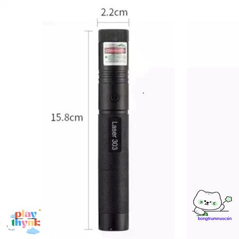Bút Laser 303 Tia Xanh Cực Sáng - Đèn Laser Chiếu Xa 3km, Giao Hàng Miễn Phí, An Toàn Sử Dụng Cho Văn Phòng