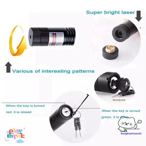 Đèn Pin Laser 303 Siêu Sáng - Chiếu Xa 1500m, Chất liệu Aerometal, Kèm Pin Sạc, Đèn Laser Màu Xanh Đỏ, Quà Tặng Thú Vị