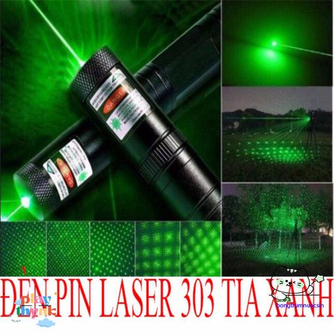 Bút Laser 303 Siêu Mạnh - Tia Xanh/Đỏ, Chiếu Xa 3km, Đèn Laze Trình Bày và Tìm Kiếm - Bao Gồm Pin & Sạc Miễn Phí!