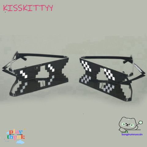Kính Mát 8-bit MLG Thug Life - Kính Chống UV400 Cho Người Yêu Thích Minecraft và Phong Cách Thời Trang Unisex