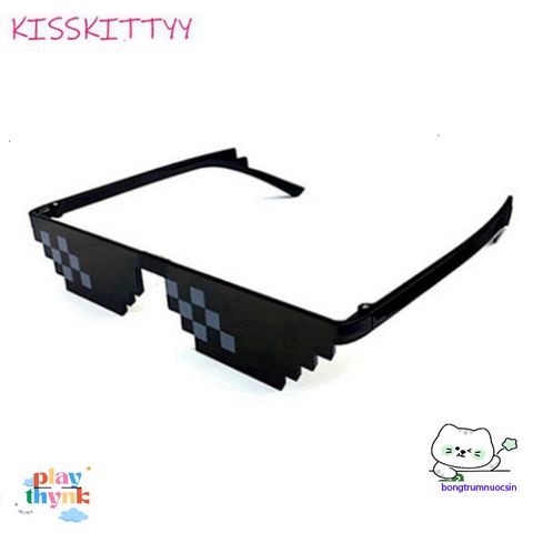 Kính Mát 8-bit MLG Thug Life - Kính Chống UV400 Cho Người Yêu Thích Minecraft và Phong Cách Thời Trang Unisex