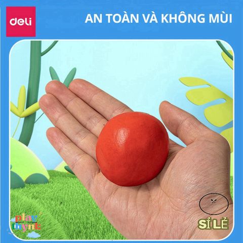 Đất Sét Tự Khô Deli An Toàn 250/500gr - Không Nướng, Không Mùi, Lý Tưởng Cho Nghệ Thuật Nặn Và Sáng Tạo
