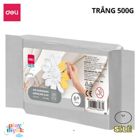 Đất Sét Tự Khô Deli An Toàn 250/500gr - Không Nướng, Không Mùi, Lý Tưởng Cho Nghệ Thuật Nặn Và Sáng Tạo