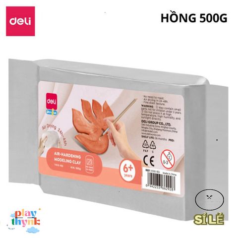 Đất Sét Tự Khô Deli An Toàn 250/500gr - Không Nướng, Không Mùi, Lý Tưởng Cho Nghệ Thuật Nặn Và Sáng Tạo