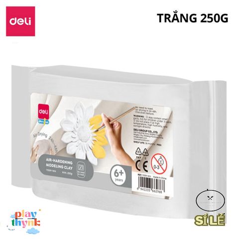 Đất Sét Tự Khô Deli An Toàn 250/500gr - Không Nướng, Không Mùi, Lý Tưởng Cho Nghệ Thuật Nặn Và Sáng Tạo