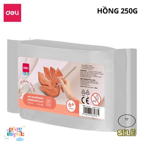 Đất Sét Tự Khô Deli An Toàn 250/500gr - Không Nướng, Không Mùi, Lý Tưởng Cho Nghệ Thuật Nặn Và Sáng Tạo