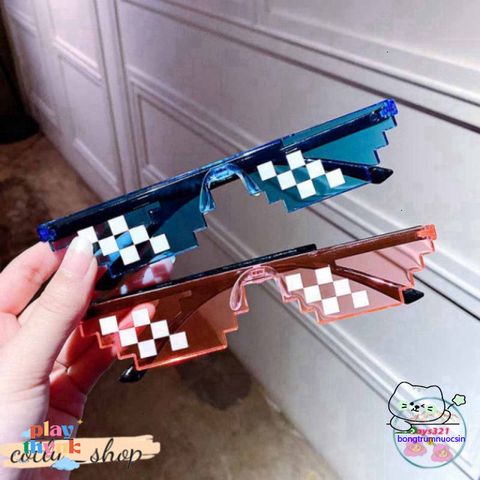 Kính Mắt Thug Life 6 Chấm MINECRAFT - Kính Thời Trang Đa Màu, Phong Cách Cute và Chất Lượng Cao cho Nam Nữ