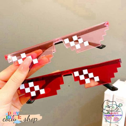Kính Mắt Thug Life 6 Chấm MINECRAFT - Kính Thời Trang Đa Màu, Phong Cách Cute và Chất Lượng Cao cho Nam Nữ