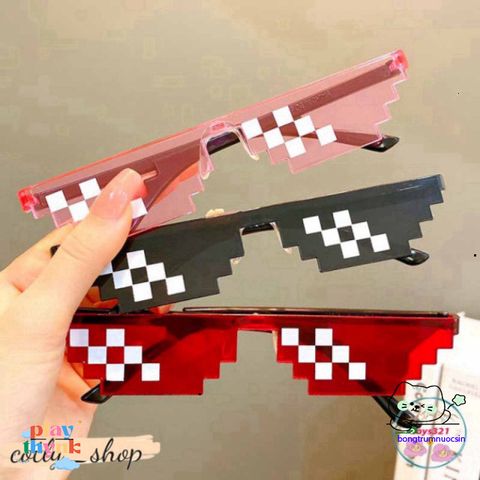 Kính Mắt Thug Life 6 Chấm MINECRAFT - Kính Thời Trang Đa Màu, Phong Cách Cute và Chất Lượng Cao cho Nam Nữ