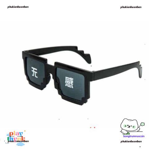Gương Kính Thug Life Minecraft - Kính Chắn Bụi Siêu Ngầu Siêu Chất Thời Trang Đen, Chất liệu ABS Cao Cấp cho Nam Nữ